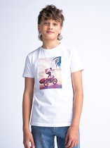 Petrol Industries - Jongens Fotoprint T-shirt Safari - Wit - Maat 164