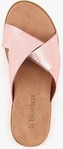Blue Box dames slippers met metallic roze bandjes - Maat 38