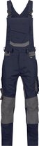 DASSY® Tronix Cotte à bretelles avec stretch et poches genoux - maat 44 - BLEU NUIT/GRIS ANTHRACITE
