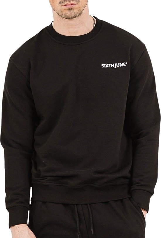 Sixth June Soft Embroidered Logo Crew Trui Mannen - Maat M