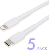 5x USB C Kabels - Geschikt voor iPhone - USB C Oplader Kabel - 20W Power Delivery - Snellader - 2 Meter Lange Snoer