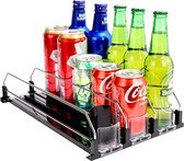 SHOP YOLO-koelkast organizer-Automatisch Blikjes Organizer Koelkast Blikjes Dispenser Kan Organisator Bierblikjes Organizer -Voor Koelkast 15 Bier Soda Drankjes Blikjes