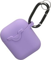 kwmobile hoesje geschikt voor Apple Airpods 1 & 2 case - Cover voor oordopjes case - Flexibel silicone - In lavendel