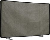 kwmobile stoffen beschermhoes voor TV - geschikt voor 49-50" TV - Afdekhoes van linnen - In grijsgroen