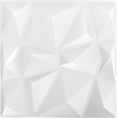 vidaXL - 12 - st - Wandpanelen - 3D - diamant - 3 - m² - 50x50 - cm - wit