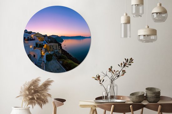 Village de pêcheurs Oia près de Santorin Grèce avec le lever du soleil XXL