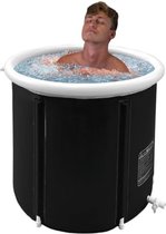 Ligbad opvouwbaar volwassenen - Opvouwbaar bad - Bath bucket - Ligbad vrijstaand - 75x75cm/zwart