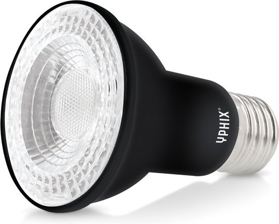 Yphix E27 LED lamp Pollux PAR 20 4,9W 4000K dimbaar zwart - PAR20