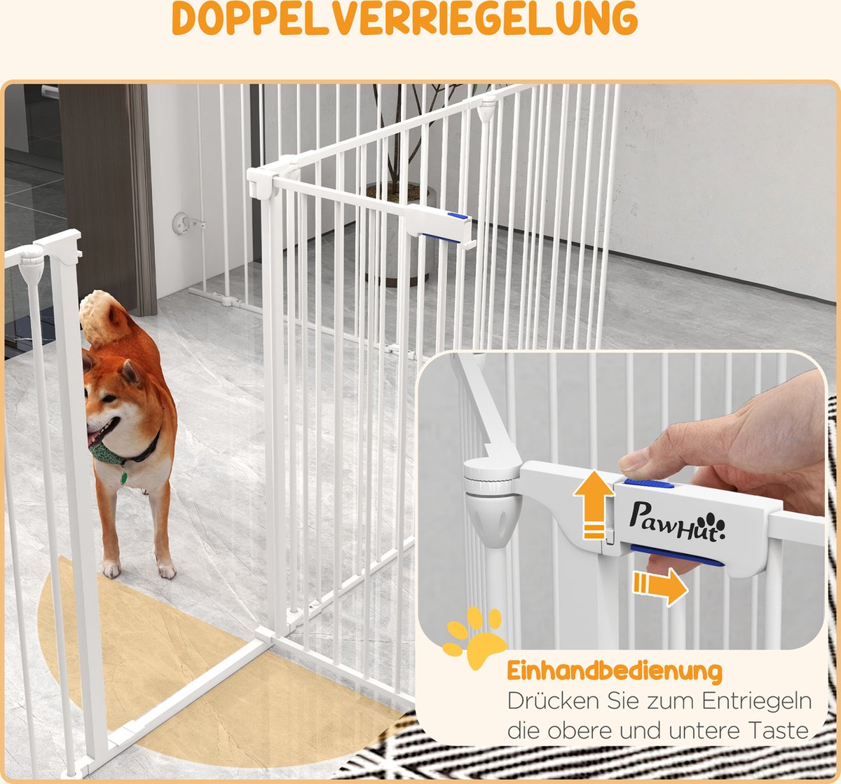 PawHut puppyren buiten, 16 segmenten 60 cm hoog, Behuizing Outdoor Grid