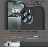 Hoesje met Camera Bescherming Geschikt voor Apple iPhone 15 Pro Max | Back Cover | Dun | Flexibel Zacht Siliconen | Zwart