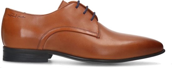 Van Lier - Heren - Cognac leren veterschoenen - Maat 43