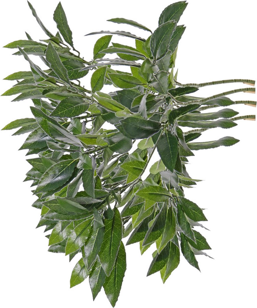 Bellatio Flowers & Plants Kunstplant laurierblad - 8x - Kunsttakken - groen - 48 cm - Boeketten maken kunstplanten
