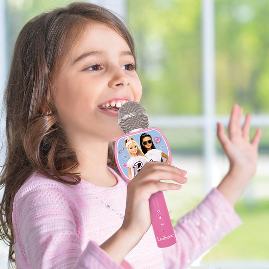 Barbie Draadloze Microfoon met luidspreker, stemvervormer, uitschuifbare telefoonhouder en Bluetooth-optie van barbie — afbeelding 5
