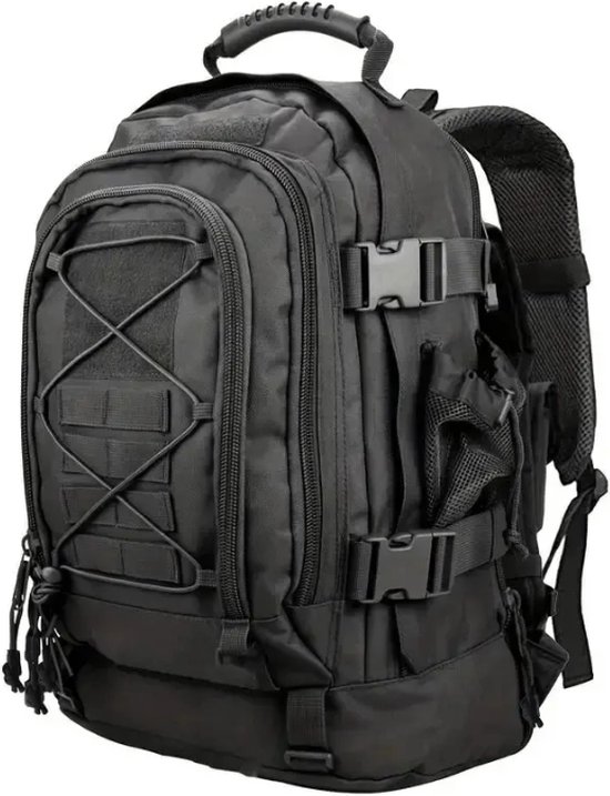 CarryQuest® - 65L - Tactical - Military - Backpacks - Backpack - Rugzak - Wandelen - Kamperen - Vissen - Outdoor - Zwart - Backpack Organizer