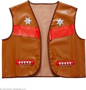 Widmann - Sheriff Kostuum - Dallas County District Sheriff Vest Bruin Man - Bruin - XL - Carnavalskleding - Verkleedkleding