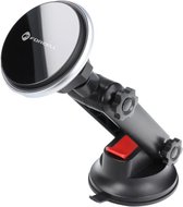 Forcell - Supports pour voiture adapté pour Téléphone avec Magsafe Magnet - Chargeur sans fil - Ventouse - 15W - Zwart