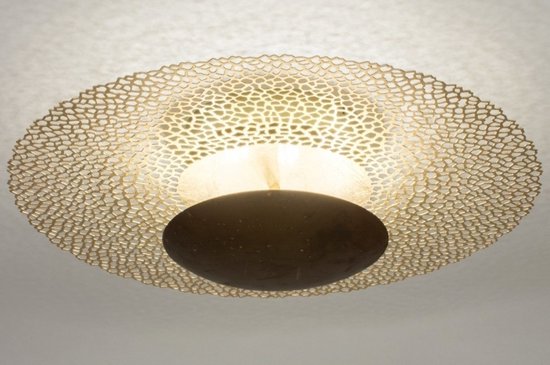 Lumidora lampe de plafond 73527 - intégré LED - 24.0 Watt - 1920 Lumen - 2700 Kelvin - Or - Bronze - Messing - Métal - Avec variateur de lumière - ⌀ 60 cm