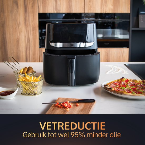 JAP Appliances Aspire - Airfryer - Inclusief 20 stuks bakpapier - Digitaal Kookboek - Grote XXL Heteluchtfriteuse - PFAS-vrij - Digitaal touchscreen - 1700W