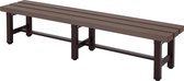Aluminium tuinbank MCW-K60, bank parkbank balkonbank, weerbestendig WPC 180cm, bruin