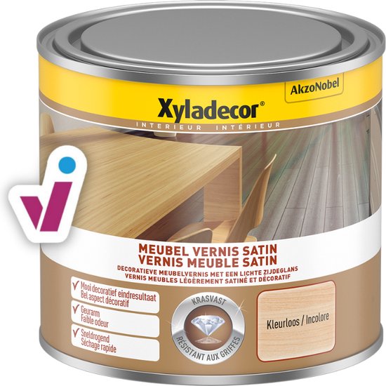 Xyladecor Vernis pour meubles satiné incolore 0,5 L