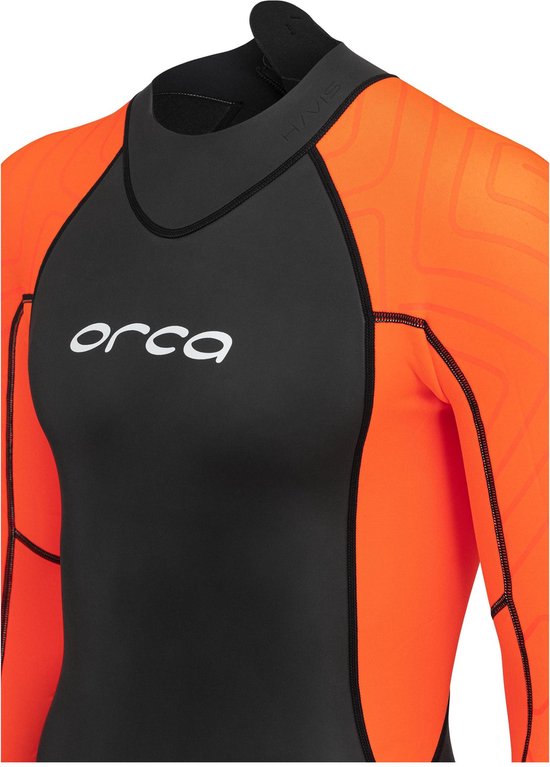 Orca Heren Vitalis Hi-Vis Rug Ritssluiting Open Water Swim Wetsui