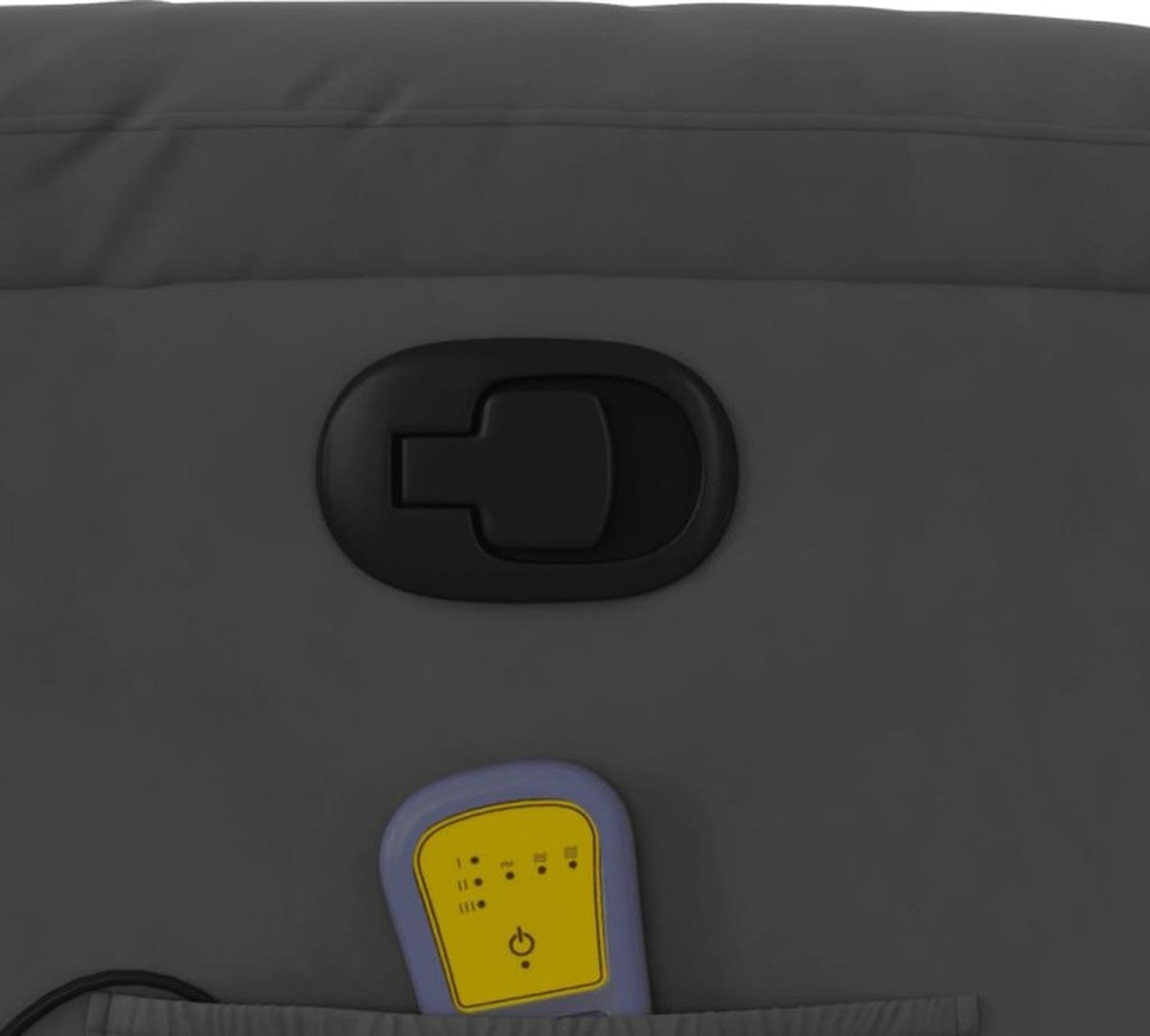 vidaXL Massagestoel Donkergrijs Microvezelstof - afbeelding 2