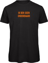 Koningsdag t-shirt zwart 3XL - Ik ben geen onderdaan - soBAD.| Oranje shirt dames | Oranje shirt heren | Koningsdag | Oranje collectie