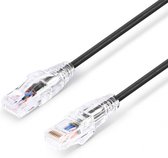 Qost - Slim Patchkabel CAT6 - Zwart - 0,5 meter - Unshielded (UTP) - 8AWG Snagless - PVC