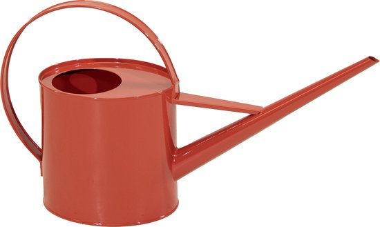 Mega Collections Arrosoir/arrosoir pour plantes Olivera - métal - rouge cerise - 2 litres - avec bec long - 43 x 13 x 26 cm
