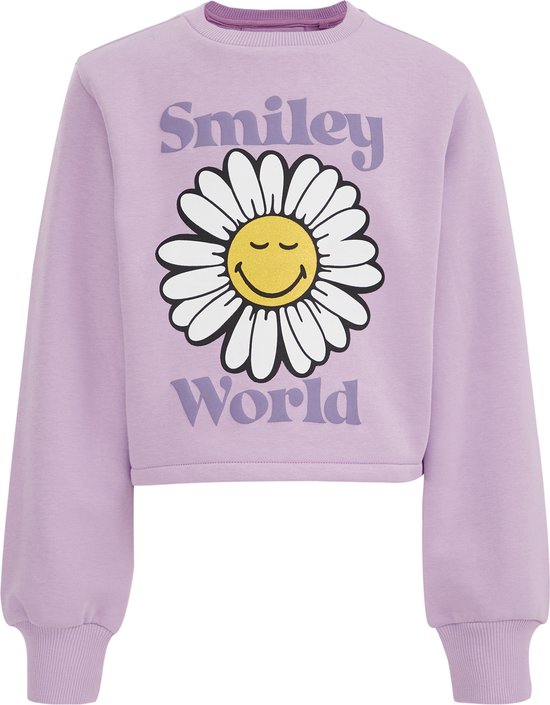 WE Fashion Meisjes SmileyWorld®-sweater met opdruk