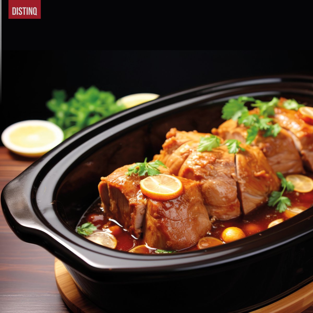 DistinQ Slowcooker 4 liter – Keramische binnenpan - Warmhoudfunctie 180Watt - BPA en PFAS vrij – foto 4