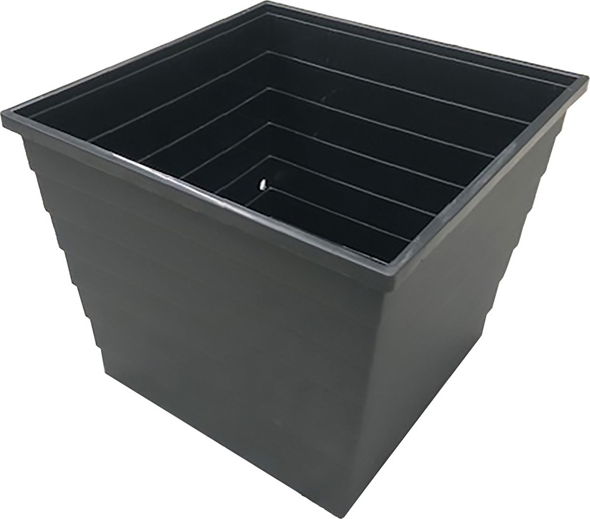 BERA WaterUps zelfwaterende Bloempotten voor Buiten - Zwart - 48x48x43 cm - Plantenbakken voor Buiten