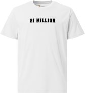 21 Million - Unisex - 100% Biologisch Katoen - Kleur Wit - Maat XL | Bitcoin cadeau| Crypto cadeau| Bitcoin T-shirt| Crypto T-shirt| Crypto Shirt| Bitcoin Shirt| Bitcoin Merch| Crypto Merch| Bitcoin Kleding