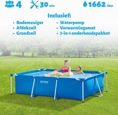 Intex Zwembad - Rechthoekig - 220 x 150 x 60 cm - Blauw - Inclusief filterpomp