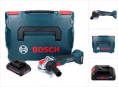 Bosch GWX 18V-10 Profi-accu haakse slijper 18 V 125 mm X-LOCK Brushless + 1x ProCORE accu 4.0 Ah + L-Boxx - zonder lader