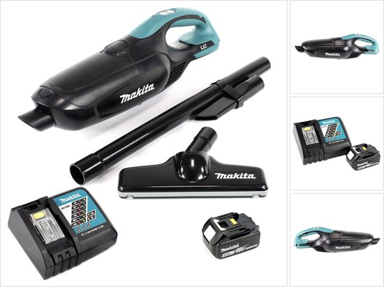 Makita DCL 182 RT1 B accustofzuiger 18 V zwart + 1x accu 5,0 Ah + oplader
