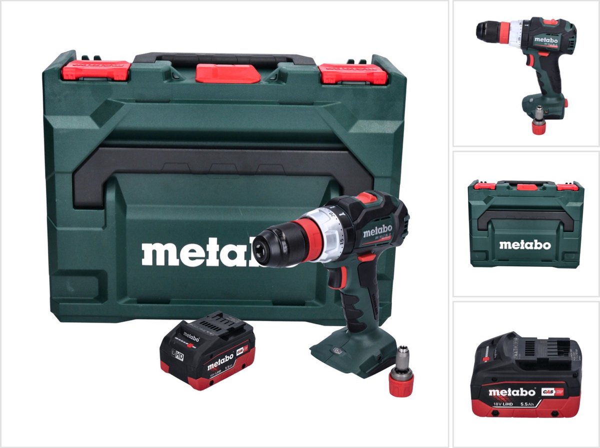 Metabo BS 18 LT BL Q accuboormachine 18 V 75 Nm borstelloos + 1x oplaadbare accu 5,5 Ah + metaBOX - zonder lader