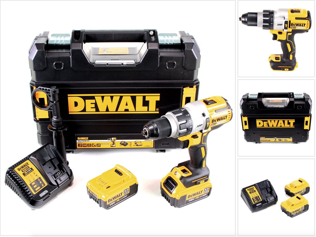 DeWalt DCD 996 M2 accu klopboormachine 18 V 95 Nm borstelloos + 2x accu 4.0 Ah + lader + TSTAK