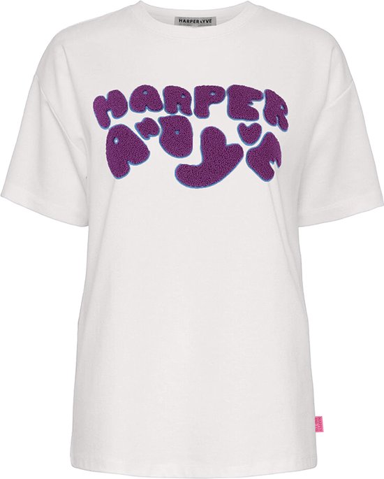 Harper & Yve T-shirt LOGO - Cream White - Maat S