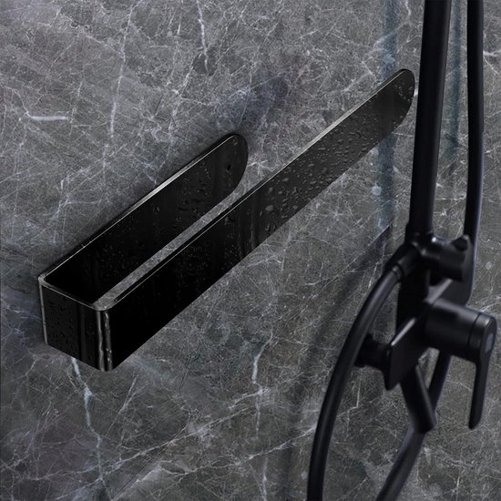Handdoekhouder, uittrekbaar, 43-78 cm, roestvrij staal, zonder boren, handdoekstang, wandrek, geschikt voor badkamer, keuken, badhanddoekhouder (zilver, 3 lagen