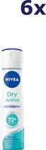 6x NIVEA Deodorant Dry Fresh Anti-Transpirant Spray 150 ml