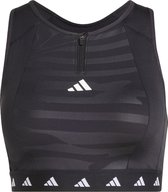 adidas Performance Powerimpact Training Medium-Support Techfit High-Neck Beha met Rits - Dames - Zwart- M A-B