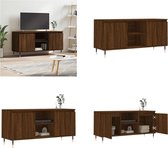vidaXL Tv-meubel 104x35x50 cm bewerkt hout bruineikenkleurig - Tv-meubel - Tv-meubelen - Tv Kast - Opbergkast