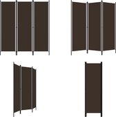 vidaXL Kamerscherm met 3 panelen 150x180 cm bruin - Scheidingswand - Scheidingswanden - Ruimteverdeler - Ruimteverdelers