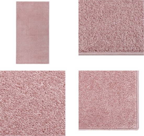 vidaXL Vloerkleed kortpolig 80x150 cm roze - Vloerkleed - Vloerkleden - Kleed - Loper