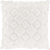 Unique Living Sierkussen Fraser - Polyester - Dove White - 45x45 cm - (BxL)