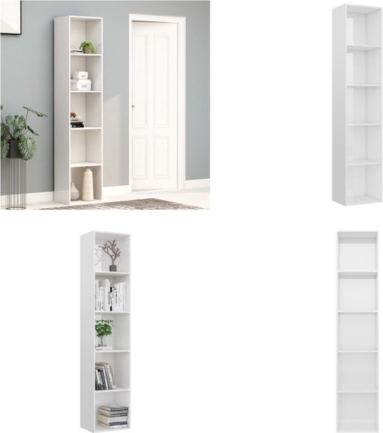 vidaXL Boekenkast 40x30x76,5 cm bewerkt hout wit vidaXL Boekenkast 40x30x76,5 cm bewerkt hout wit