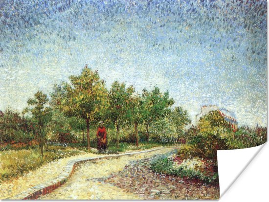 Poster Laan in het park Voyer d'Argenson in Asnières - Vincent van Gogh - 120x90 cm