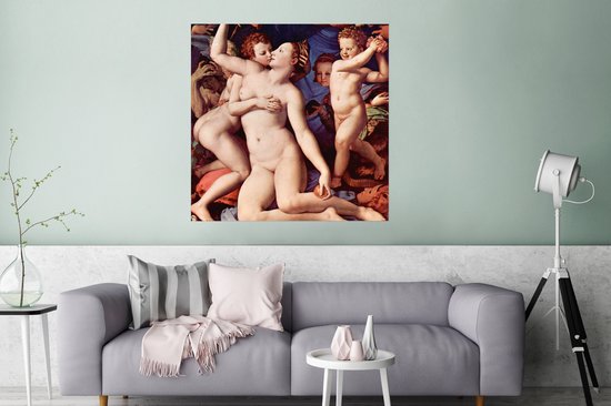 Affiche Vénus cupidon folie et temps - Leonardo de Vinci - 75x75 cm