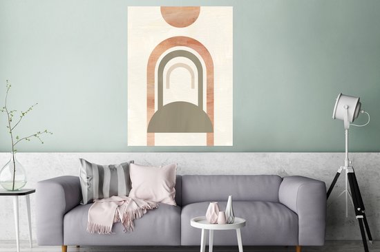 Affiche Rose - Abstrait - Beige - 90x120 cm